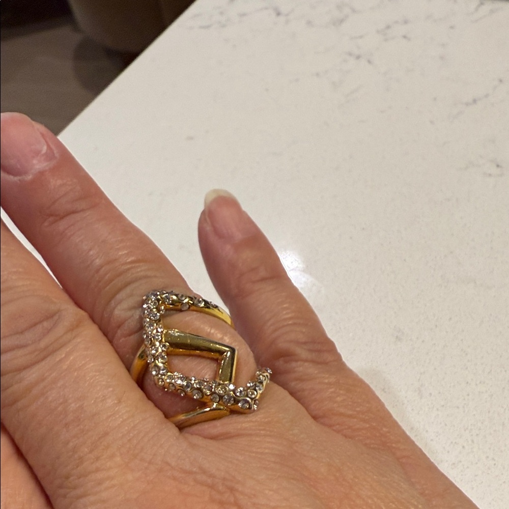 Alexis Bittar Gold Crystal Ring - Picture 3 of 3